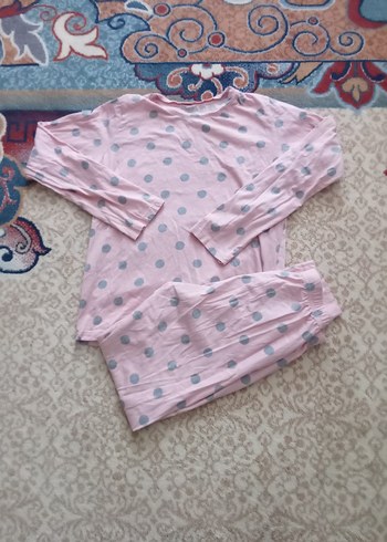 Kız Çocuk Pembe Uzun Kollu Pijama Takımı - Görsel 10