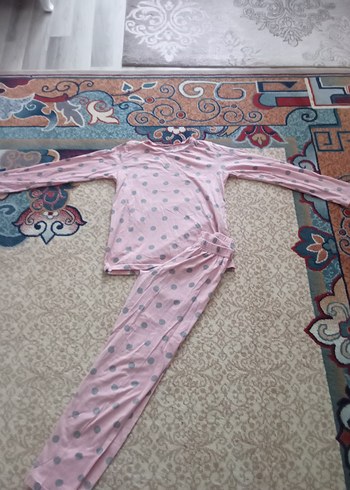 Kız Çocuk Pembe Uzun Kollu Pijama Takımı - Görsel 2