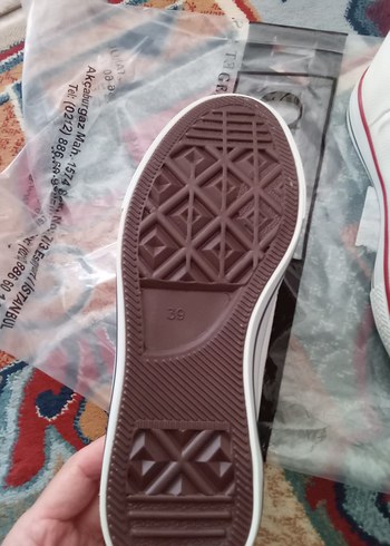 Beyaz Bağcıklı Kadın Converse Spor Ayakkabı - Görsel 6