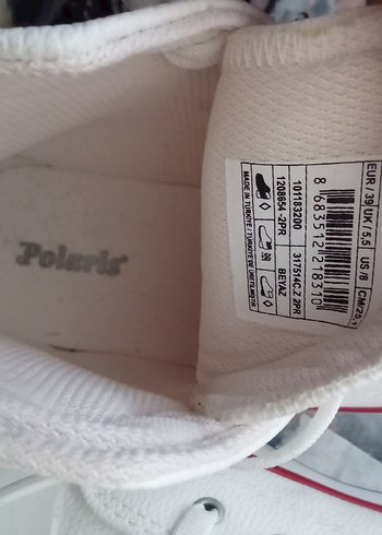 Beyaz Bağcıklı Kadın Converse Spor Ayakkabı - Görsel 4