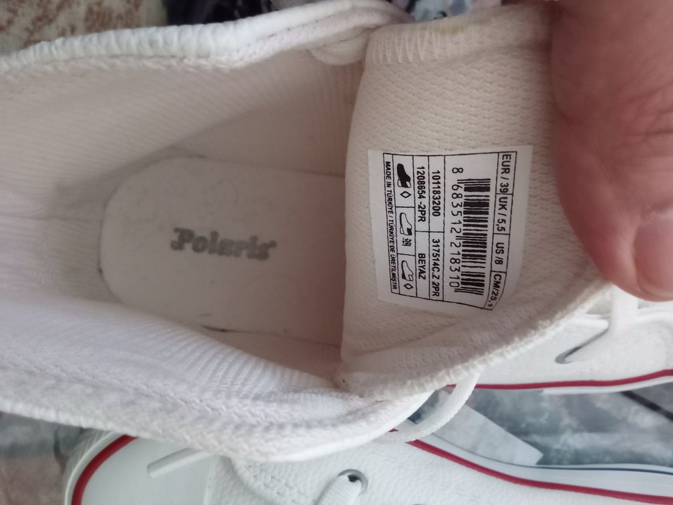 Beyaz Bağcıklı Kadın Converse Spor Ayakkabı - Görsel 4