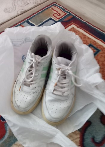 Beyaz Bağcıklı Spor Kadın Spor Ayakkabı - Görsel 7