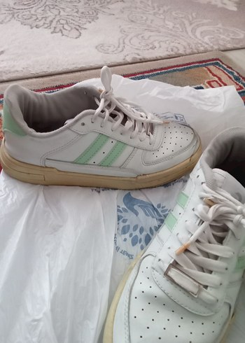 Beyaz Bağcıklı Spor Kadın Spor Ayakkabı - Görsel 6