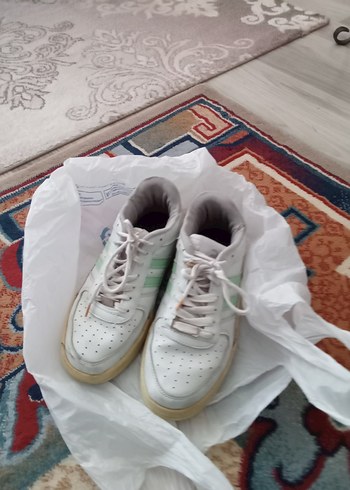 Beyaz Bağcıklı Spor Kadın Spor Ayakkabı - Görsel 8