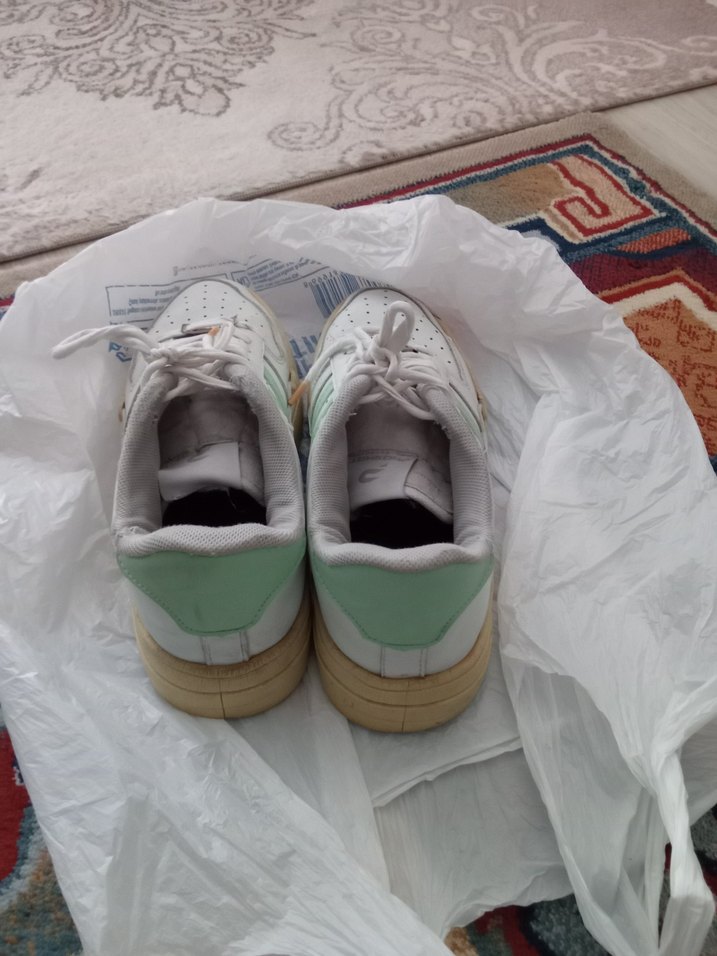 Beyaz Bağcıklı Spor Kadın Spor Ayakkabı - Görsel 3