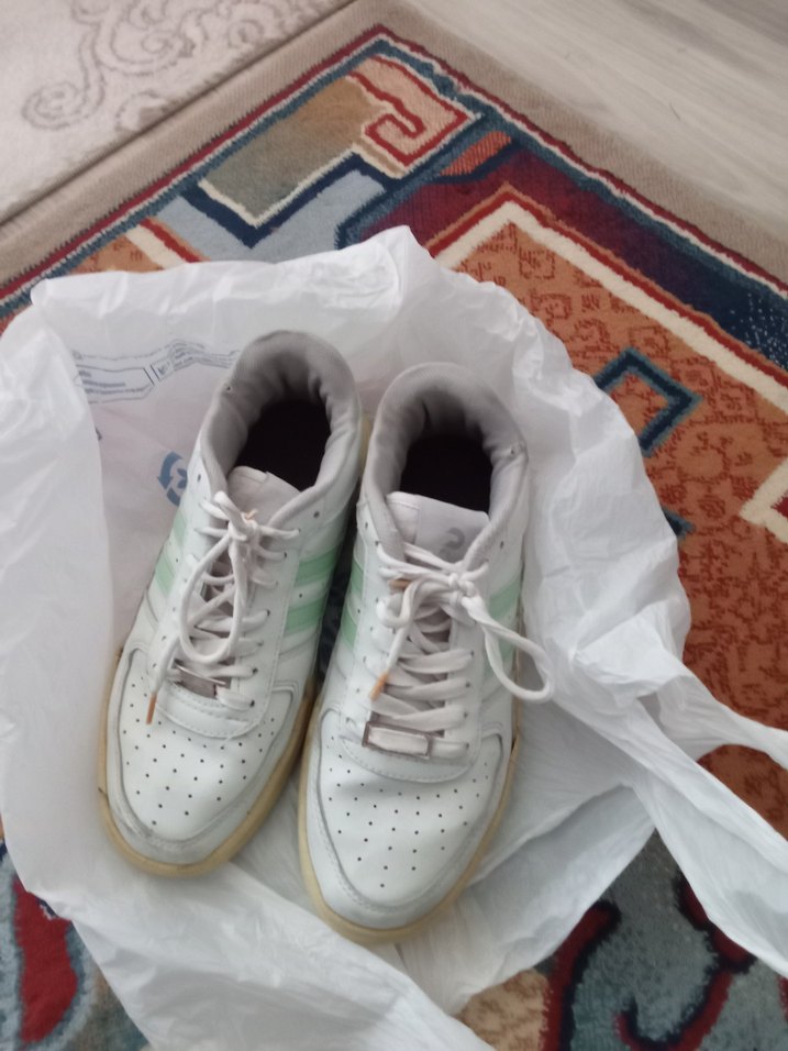 Beyaz Bağcıklı Spor Kadın Spor Ayakkabı - Görsel 4