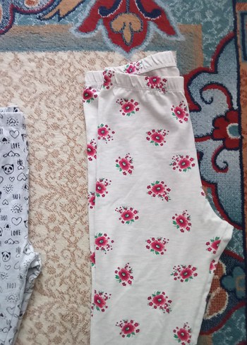 Renkli Pamuklu Kız Çocuk Taytları, Bol Kesim - Görsel 7