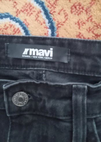 Mavi markalı siyah Erkek Regular Fit Kot Pantolon - Görsel 8