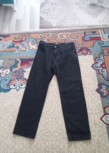 Mavi markalı siyah Erkek Regular Fit Kot Pantolon - Görsel 3