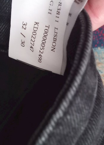 Mavi markalı siyah Erkek Regular Fit Kot Pantolon - Görsel 6