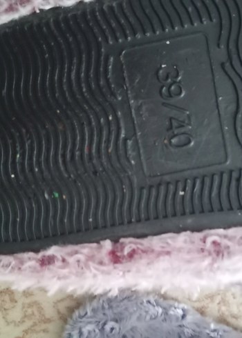 Gri Bağlama Desenli Kürklü Sıcak ev botu - Görsel 8