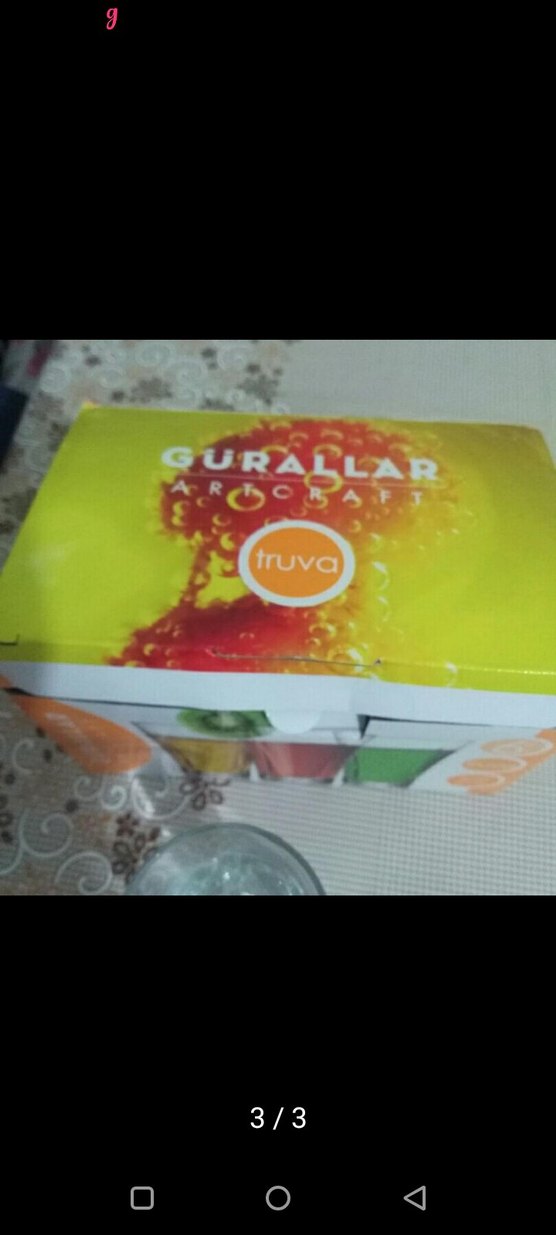 Renkli Desenli  Cam Bardak Seti - Görsel 3