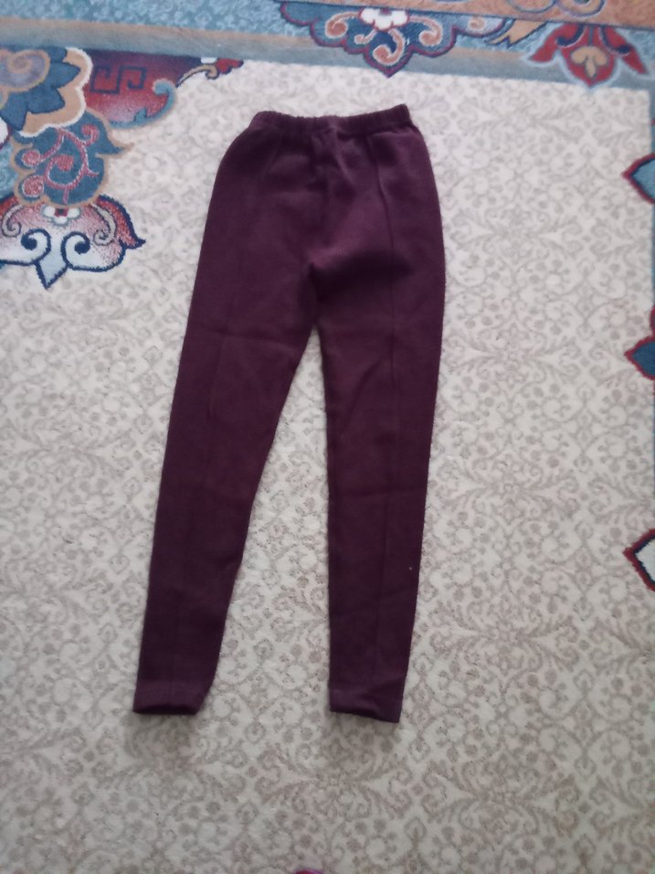 Kızlar için Mor Sade Tayt - Görsel 5