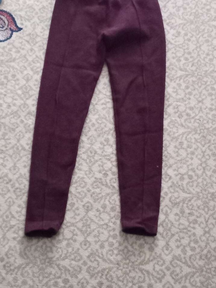 Kızlar için Mor Sade Tayt - Görsel 3