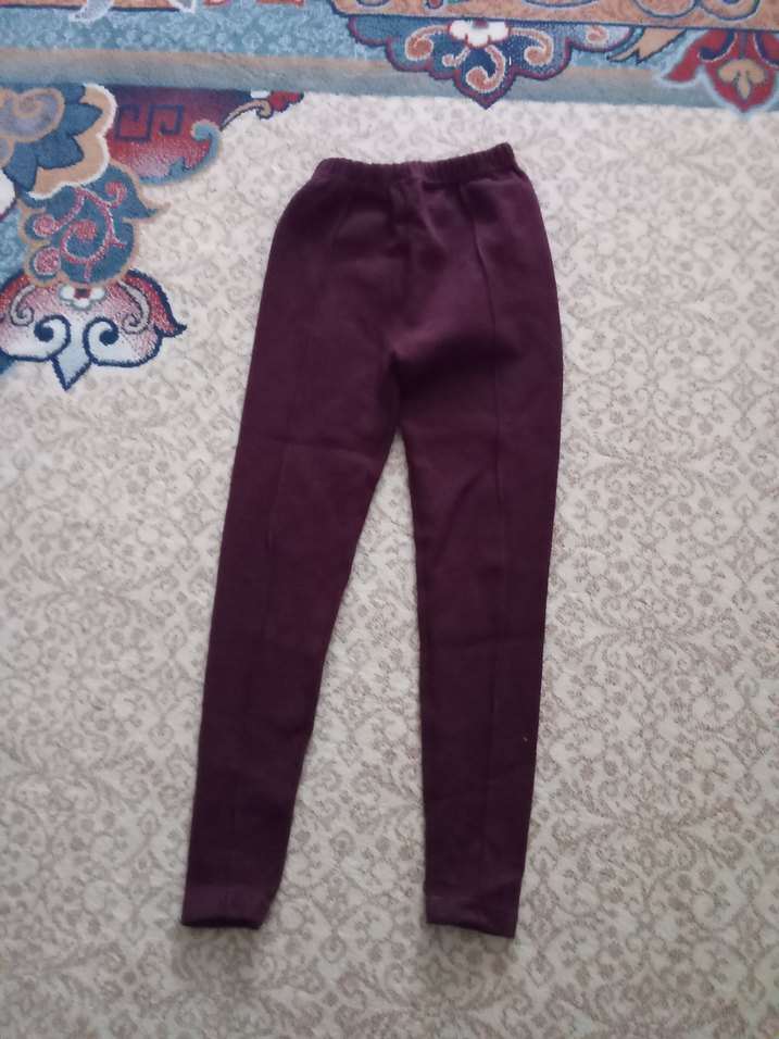 Kızlar için Mor Sade Tayt - Görsel 4