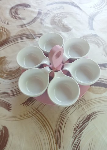  Beden pembe Renk Pembe Pastel 6'lı Servis Kasesi Seti