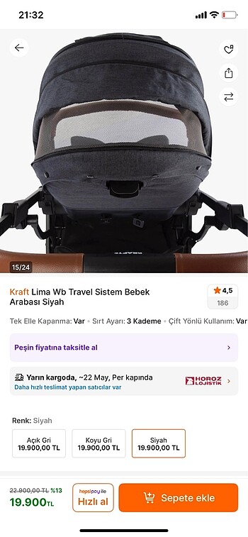 Kraft Kraft lima travel bebek arabası