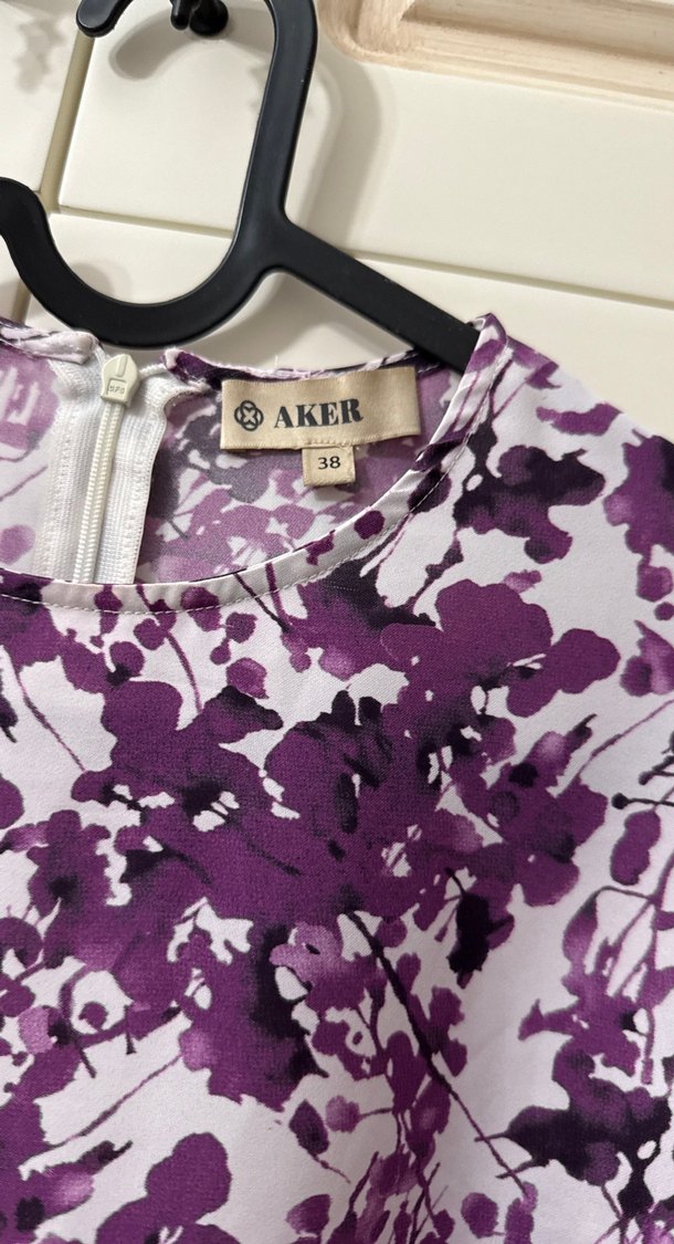 Kadın Mor Batik Desenli Uzun Kollu Bluz - Görsel 3