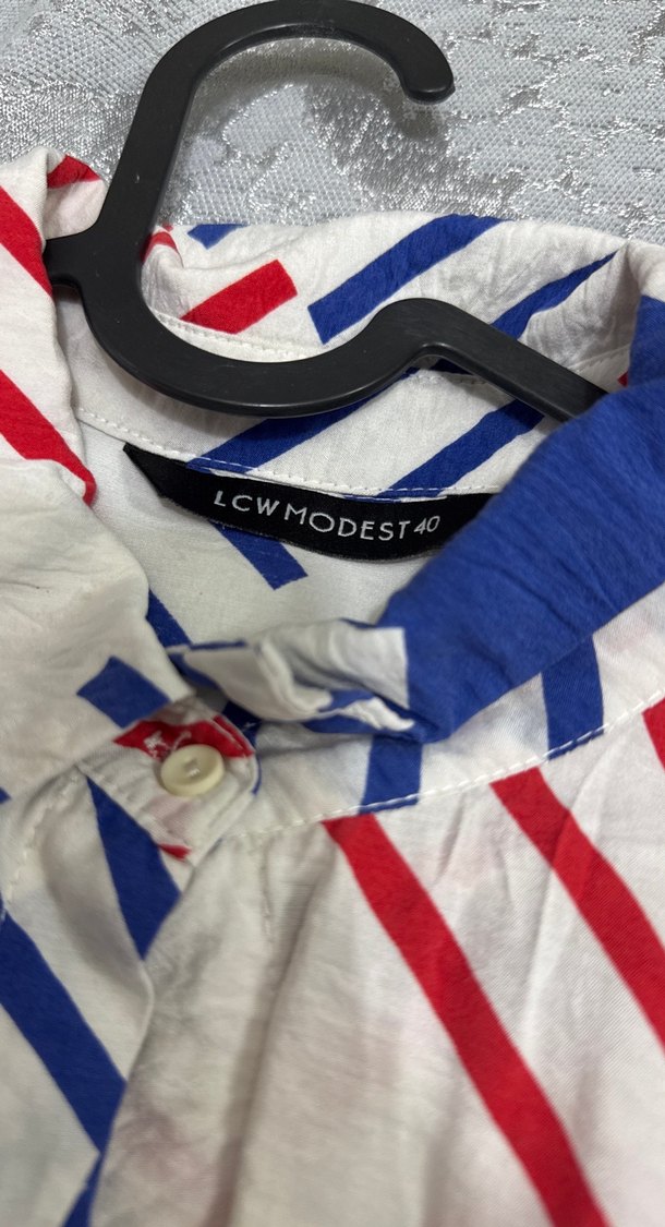 Çizgili Fırfırlı Uzun Kadın Elbise - Görsel 5