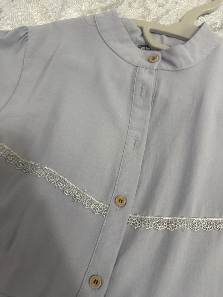 Gri Uzun Keten Bohem Elbise - Görsel 3