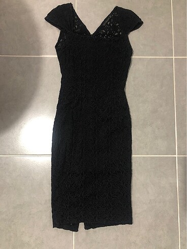 Dantel kalem elbise