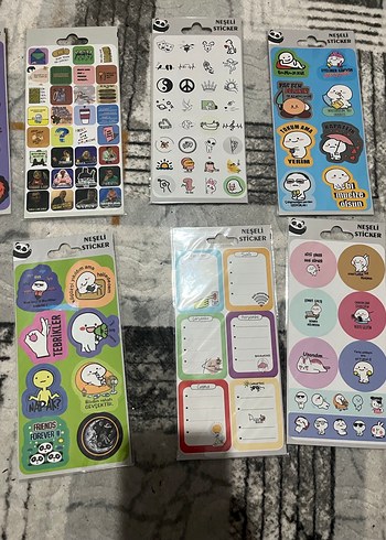 Renkli Çocuk Sticker Seti - 10 Paket - Görsel 2