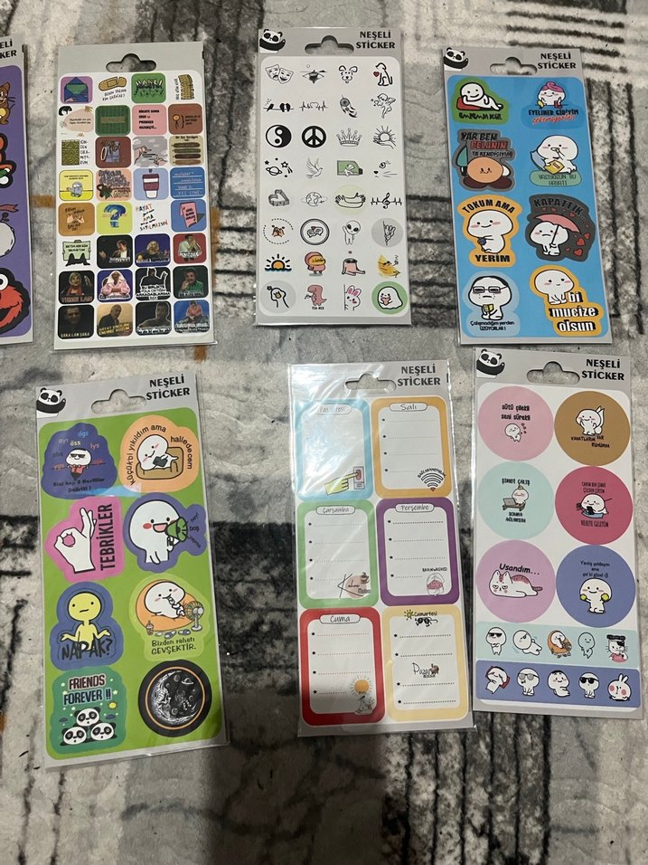 Renkli Çocuk Sticker Seti - 10 Paket - Görsel 2