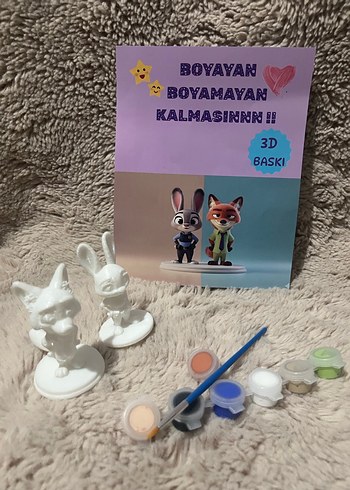 3D Baskılı Boyama Seti - Figürlerle - Görsel 2