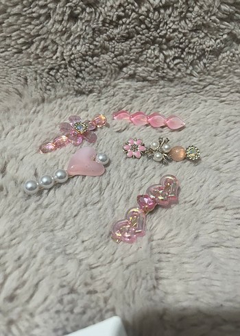 Pembe Boncuklu Bohem Kadın Saç Tokaları - Görsel 2