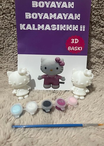 Pastel Mor Boyanabilir Aksiyon Figür Seti - Görsel 2