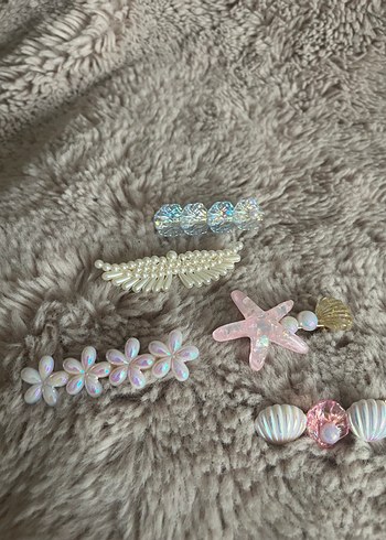 Boncuklu Bohem Deniz Temalı Kadın Toka Seti - Görsel 3