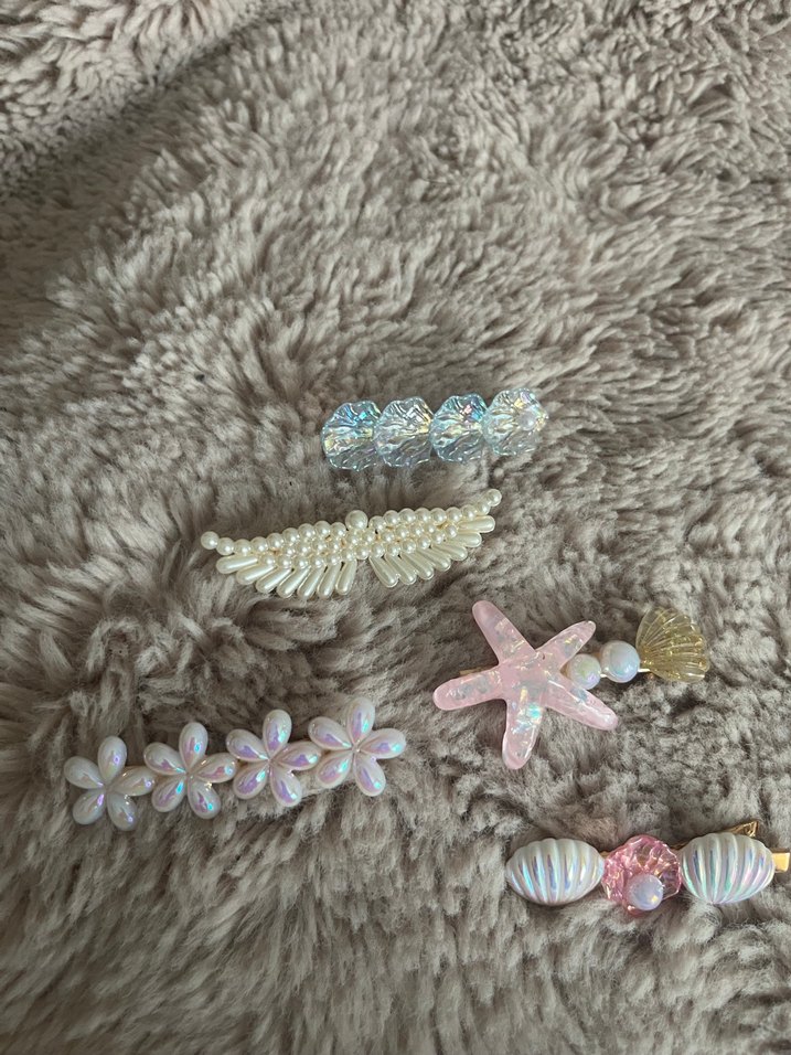 Boncuklu Bohem Deniz Temalı Kadın Toka Seti - Görsel 4