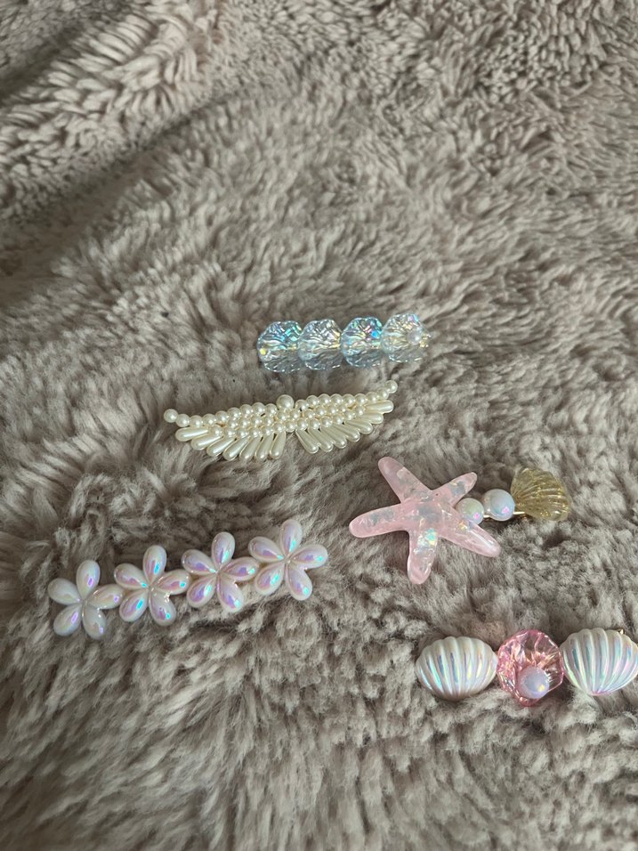 Boncuklu Bohem Deniz Temalı Kadın Toka Seti - Görsel 3