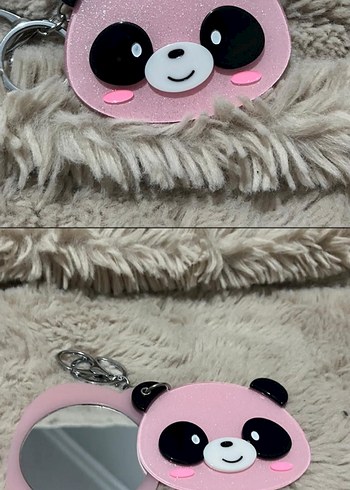 Diğer Renkli Tie-Dye Desenli Peluş Detaylı Anahtarlık