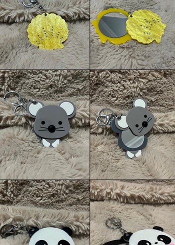 Beden Renkli Tie-Dye Desenli Peluş Detaylı Anahtarlık