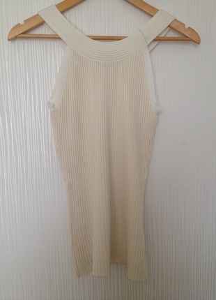 Silk & Cashmere SİLK&CASHMERE; KREM TRİKO BLUZ - SIFIR