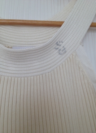 l Beden ten rengi Renk SİLK&CASHMERE; KREM TRİKO BLUZ - SIFIR