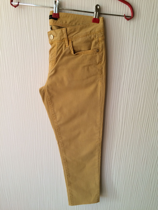 36 Beden sarı Renk Massimo Dutti Hardal Jeans 