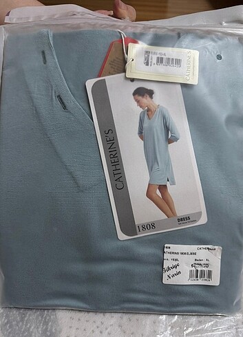Catherines Pijama Ev Elbisesi Penye Gecelik Çeyiz