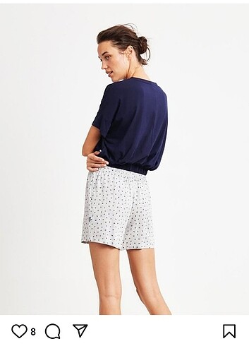 Nautica Nautica XS Kadın Pijama Şortlu Pijama Takımı