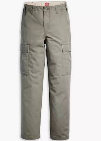 Haki Keten Kemerli Rahat Kesim Kadın Pantolon - Görsel 5