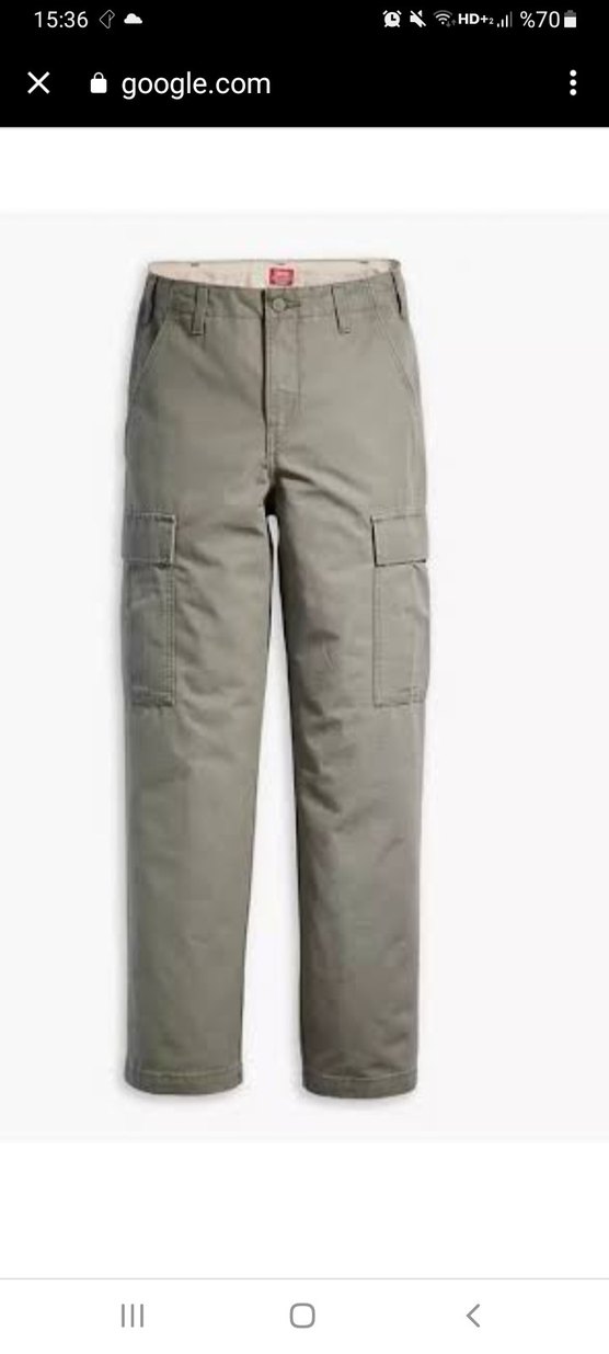 Haki Keten Kemerli Rahat Kesim Kadın Pantolon - Görsel 5