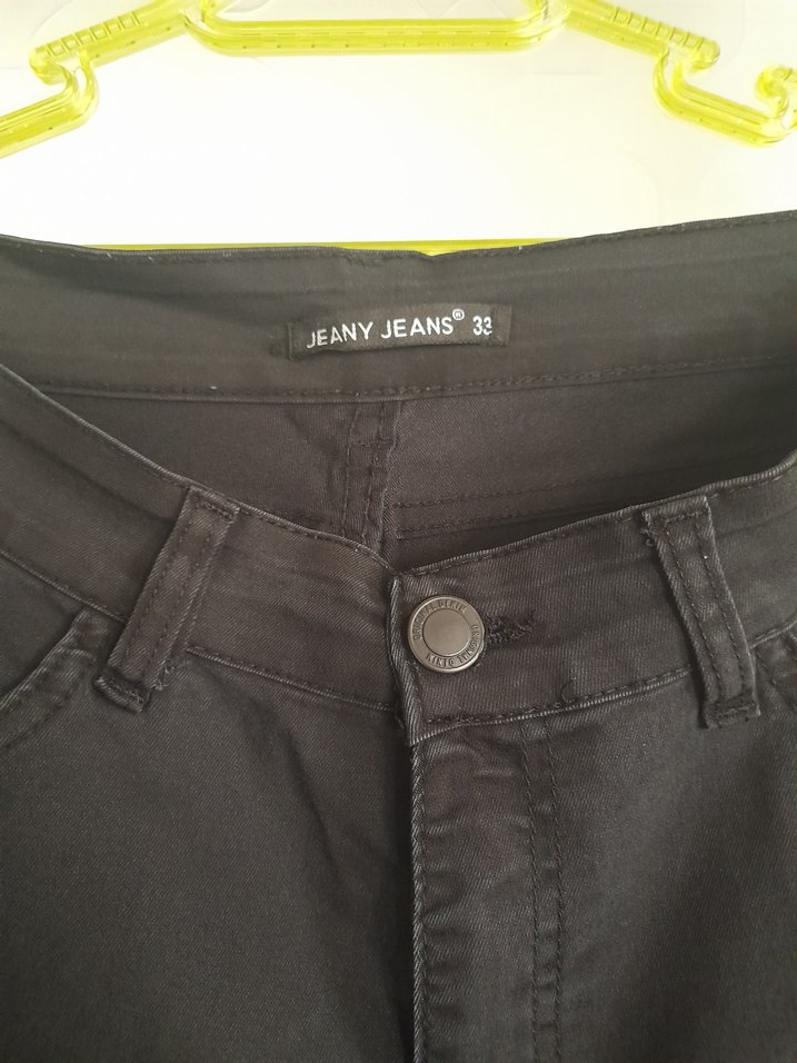 Regular Fit siyah Kadın Jean Pantolon - Görsel 2