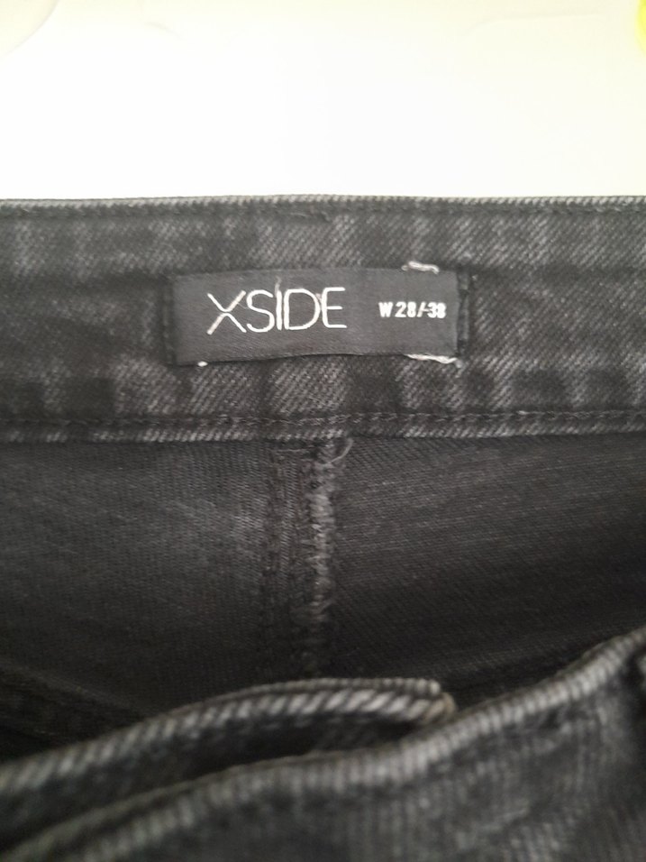 Kadın Siyah Midi Denim Pantolon - Görsel 3