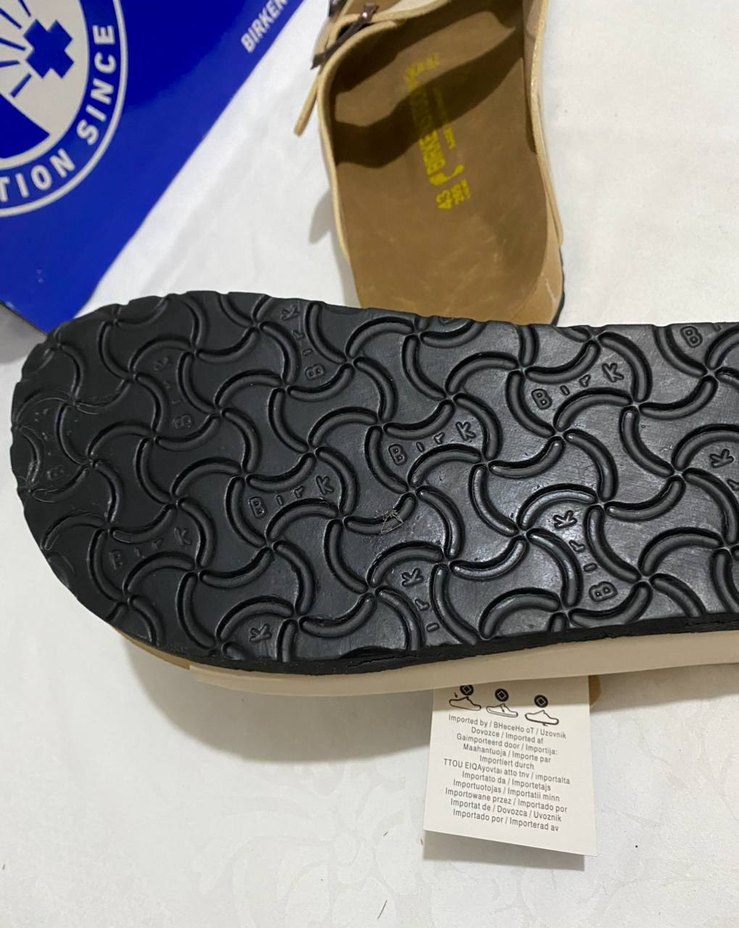 Kahverengi Deri Erkek Sandalet, Tokalı - Görsel 5