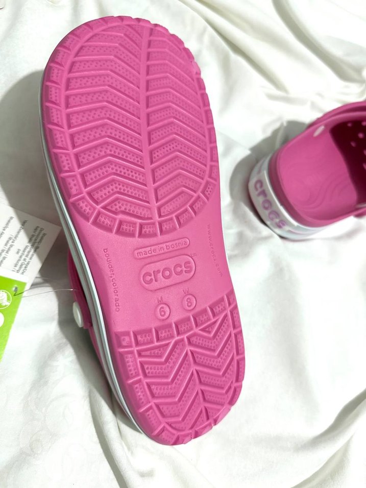 Pembe Crocs Kadın Dolgu Topuk Terlik - Görsel 3