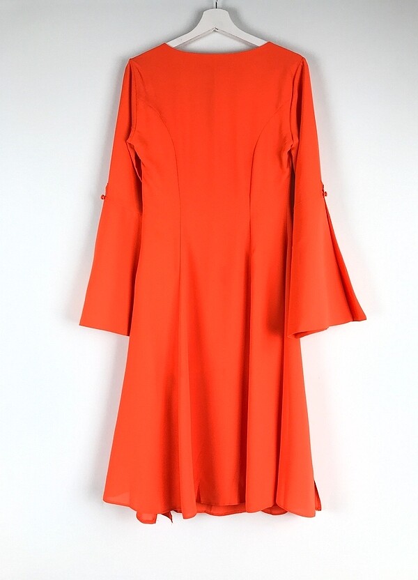 Kırmızı şık elbise - Görsel 2