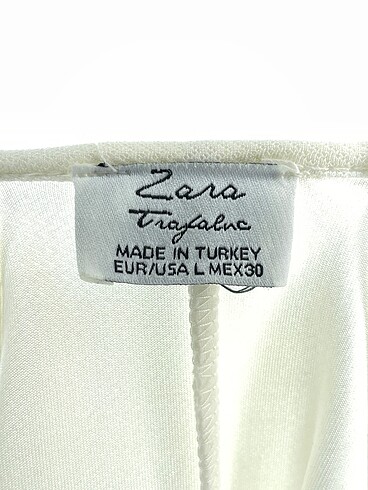 l Beden beyaz Renk Zara Kısa Elbise %70 İndirimli.