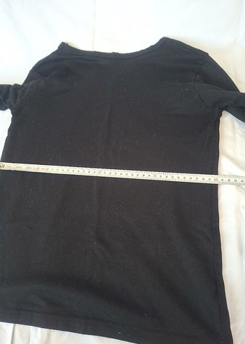 Kız Çocuk Siyah Uzun Kollu Basic Tişört - Görsel 5