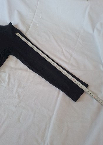 Kız Çocuk Siyah Uzun Kollu Basic Tişört - Görsel 8